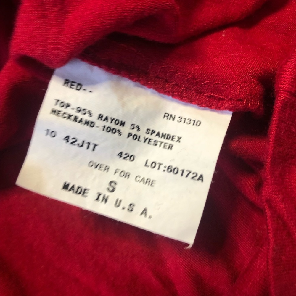 Maurices Blouse Womens Small Sequin Collar Red Tank - Picture 6 of 7